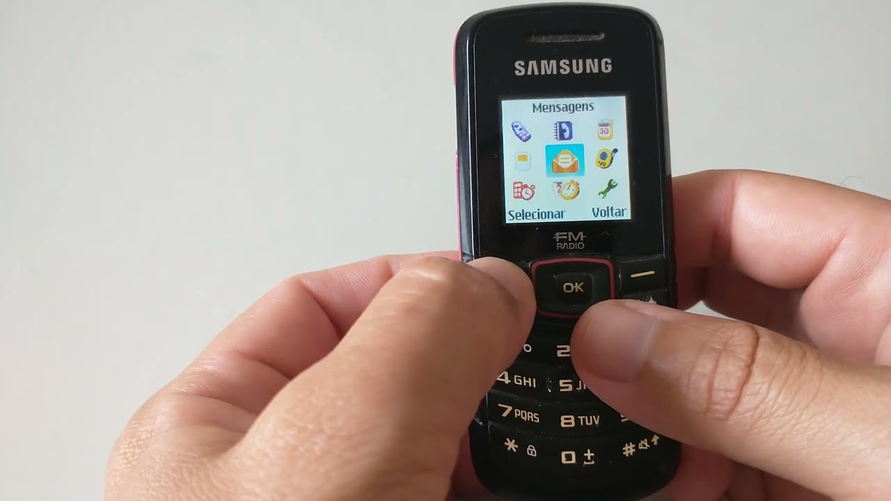 Celular antigo Samsung GT-E1086L pega 1 Chip ( sim card ) Vivo , com Rádio FM