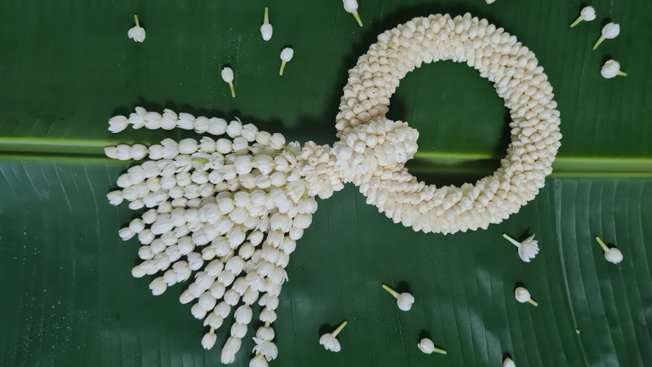 วิธีร้อยมาลัยดอกมะล้วน // How to make jasmine flower garland