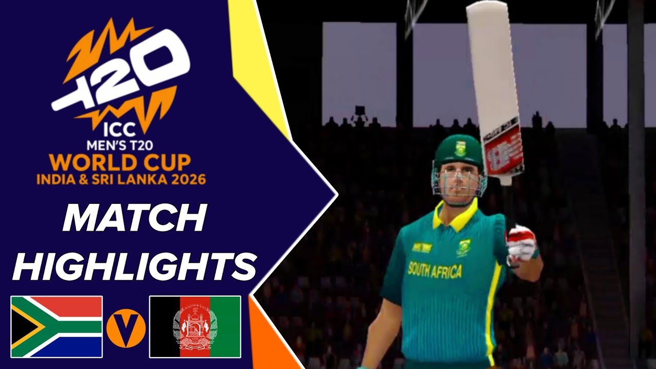 South Africa vs Afghanistan T20 World Cup 2026 Highlights | Ultra HD Graphics Gameplay