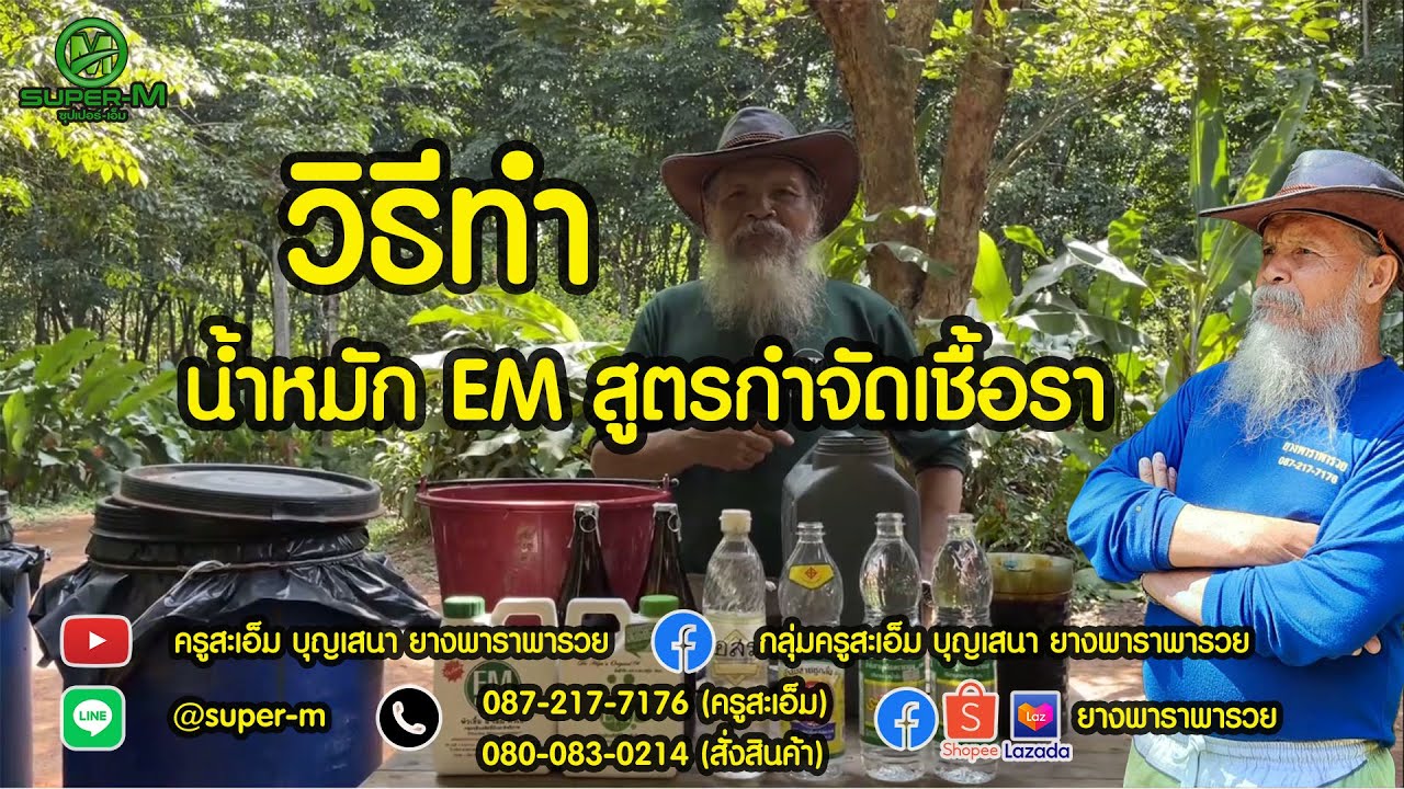 EP.85 (บทที่ 3) วิธีทำน้ำหมักสูตรกำจัดเชื้อรา-เปลือกเน่า-รากเน่า (พ่นเฉพาะต้นที่มีปัญหา)