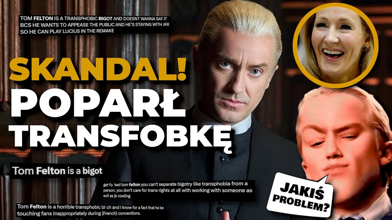 SKANDAL! POPARŁ ROWLING. Tom Felton wr&oacute;cił jako Malfoy i MIERZY SIĘ Z WIELKIM ATAKIEM (Harry Potter)