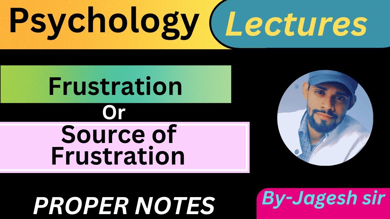 Frustration | Source Of Frustration | Frustration In Pshychology | By jagesh sir #psychology