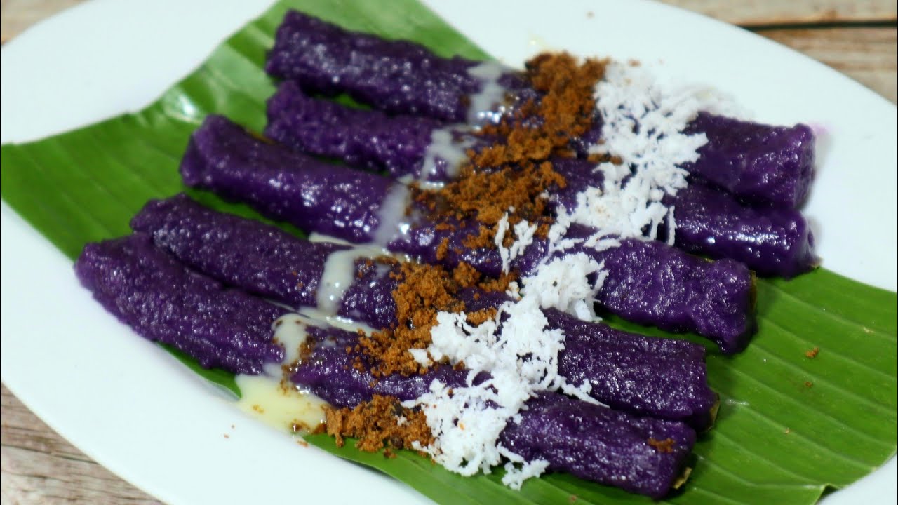 Puto Bumbong Using Glutinous Rice Flour