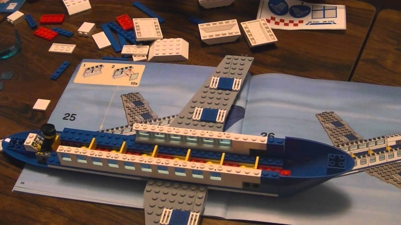 LEGO 3181 Passenger Plane (Real-time build)