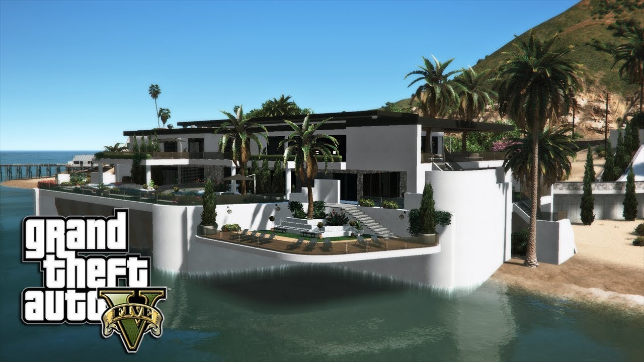 MALIBU MANSION TOUR WITH BIG BOSS FRANKLIN! (GTA 5 PC MODS)