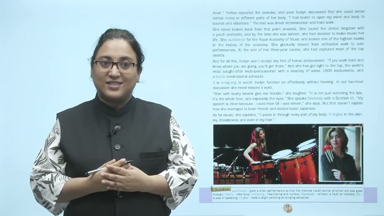 Ch 6 | First Step | English | English 7 | Sound Sensations From Evelyn Glennie | For children