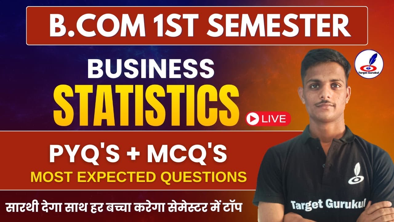 Most Expected MCQ's & PYQ's Discussion | Business Statistics B.Com 1st semester | Paper