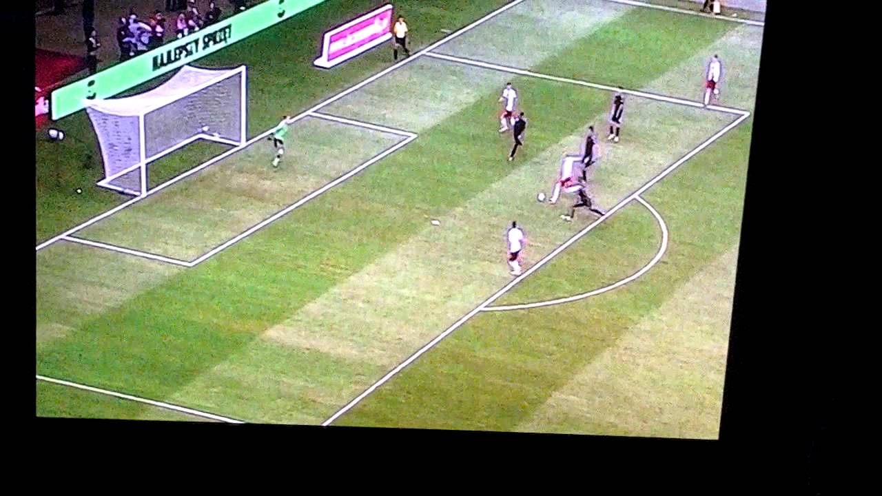 Sebastian Mila gool in match Poland - Germany 2:0