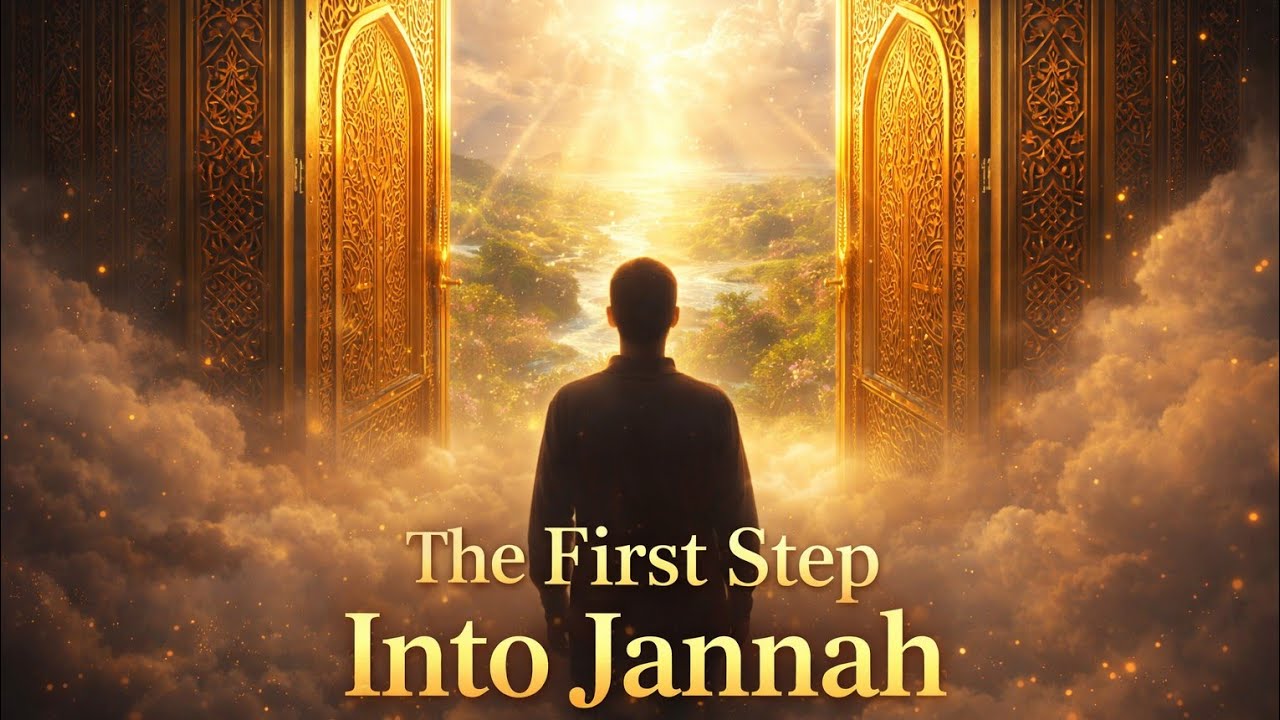 “The First Step Into Jannah – A Scene That Will Shake Your Heart” don't skip this video #allah #come