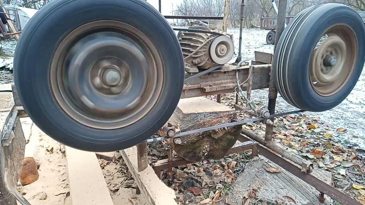 Стрічкова пилорама, як і чим пиляємо. Багато мінусів, але роботу виконує