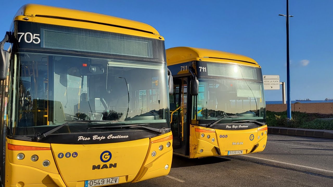 Las Palmas de Gran Canaria. Guagua linea 17. Auditorio a Teatro. Enero 2023