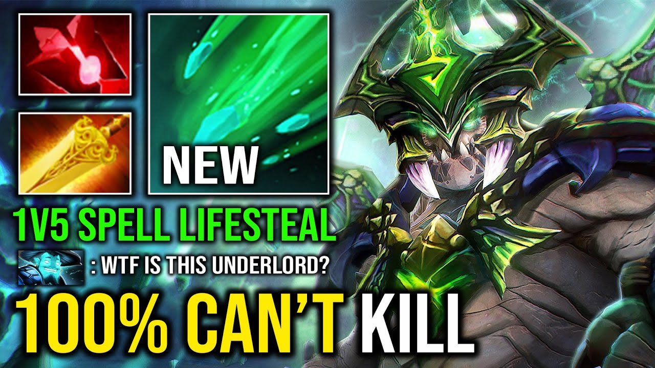 100% CAN'T KILL Radiance Bloodthorn 1v5 NEW Meta Unlimited Spell Lifesteal Underlord Carry Dota 2