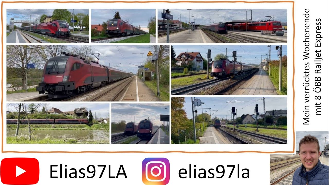 OMG 😱 8 ÖBB Railjet Express in Landshut