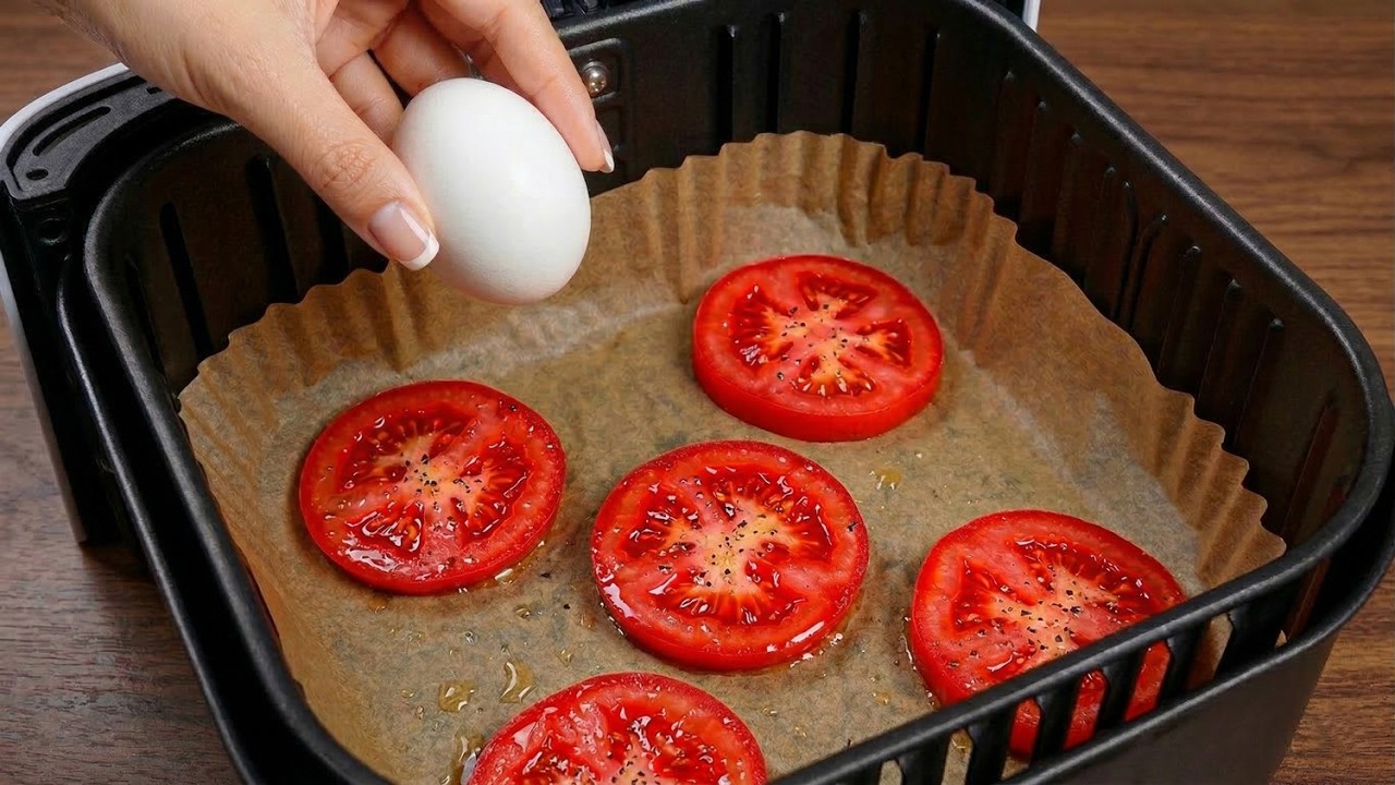 Dieses Airfryer-Rezept mit Tomate & Ei geht viral! Einfache Zutaten, toller Geschmack!