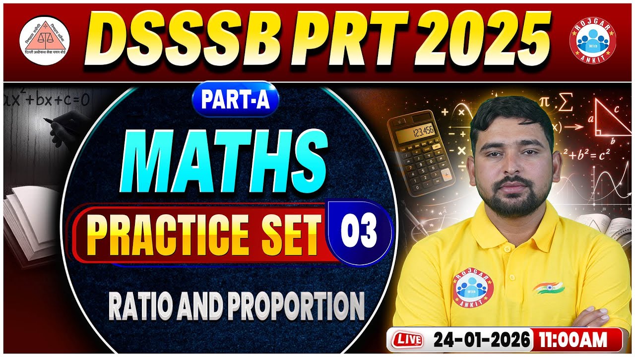 DSSSB PRT Maths Classes | Ratio , Proportion|DSSSB PRT Part A Maths Practice Set 03|DSSSB Maths MCQs