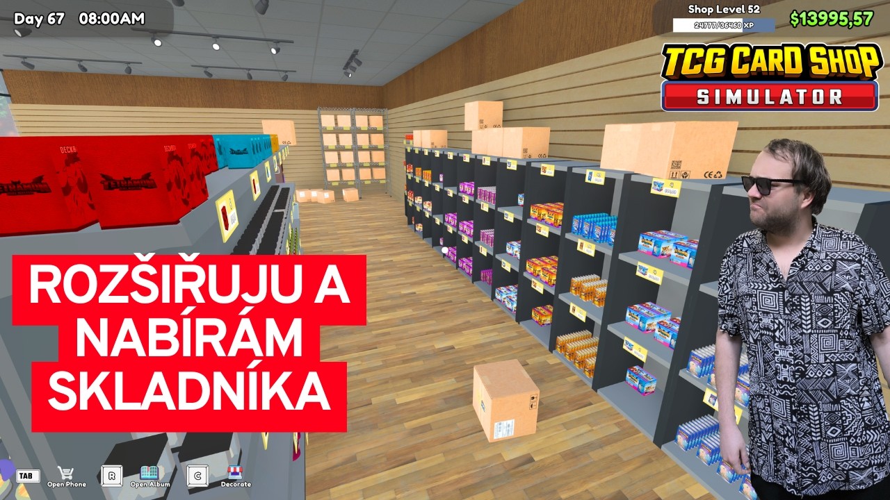ROZŠIŘUJU obchod a NABÍRÁM SKLADNÍKA 🏪 💰(7.díl) | TCG Card Shop Simulator