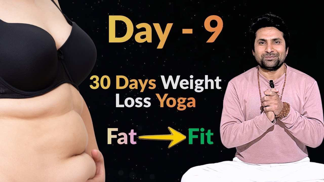 30 Days Weight Loss Yoga | Day 9 | Weight Loss Exercises at Home