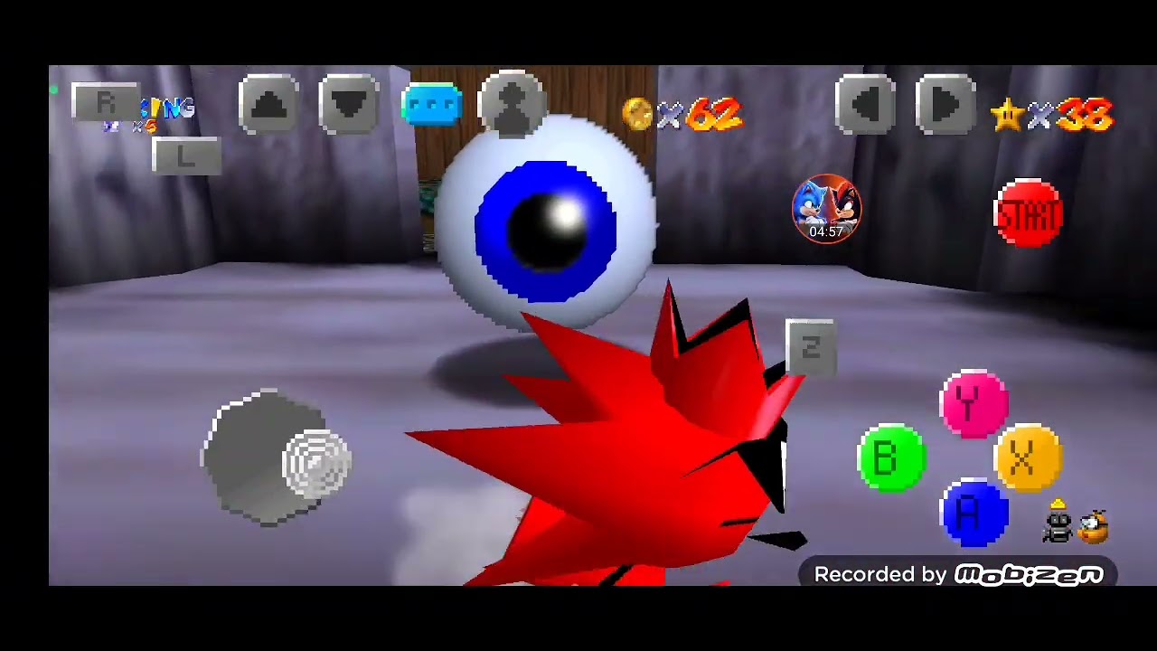 Jogando super Mario 64 com king the memer