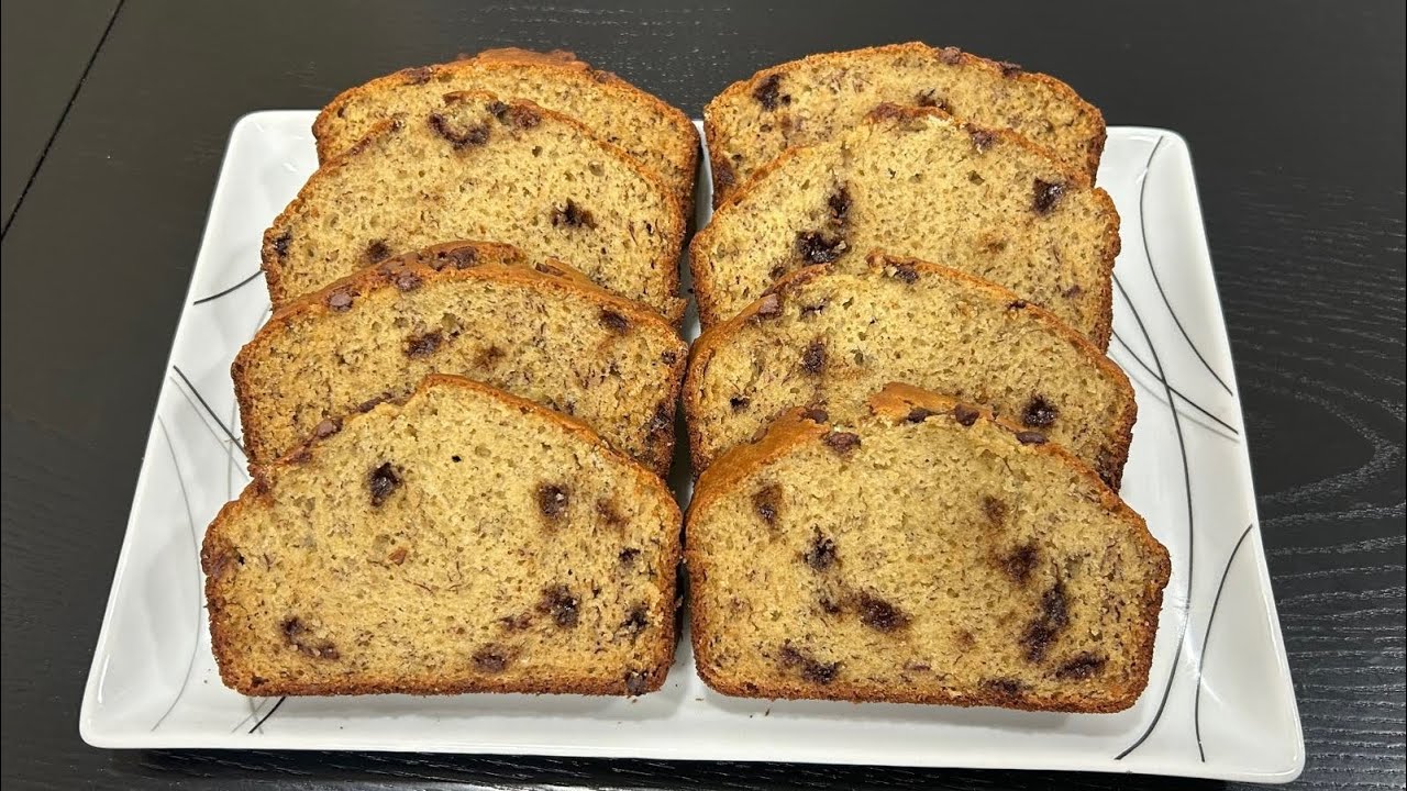 كيك الموز بالشوكولا...شو طيب😍Banana bread recipe 