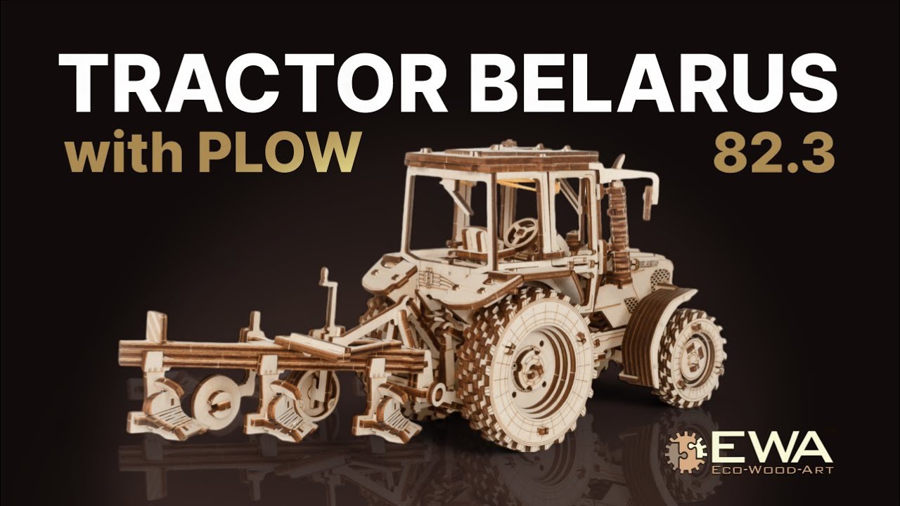 EWA Eco-Wood-Art - Tractor Belarus-82.3 with Plow