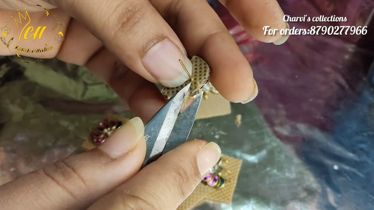 Kundan earings#rawmaterials #earrings #bangles 