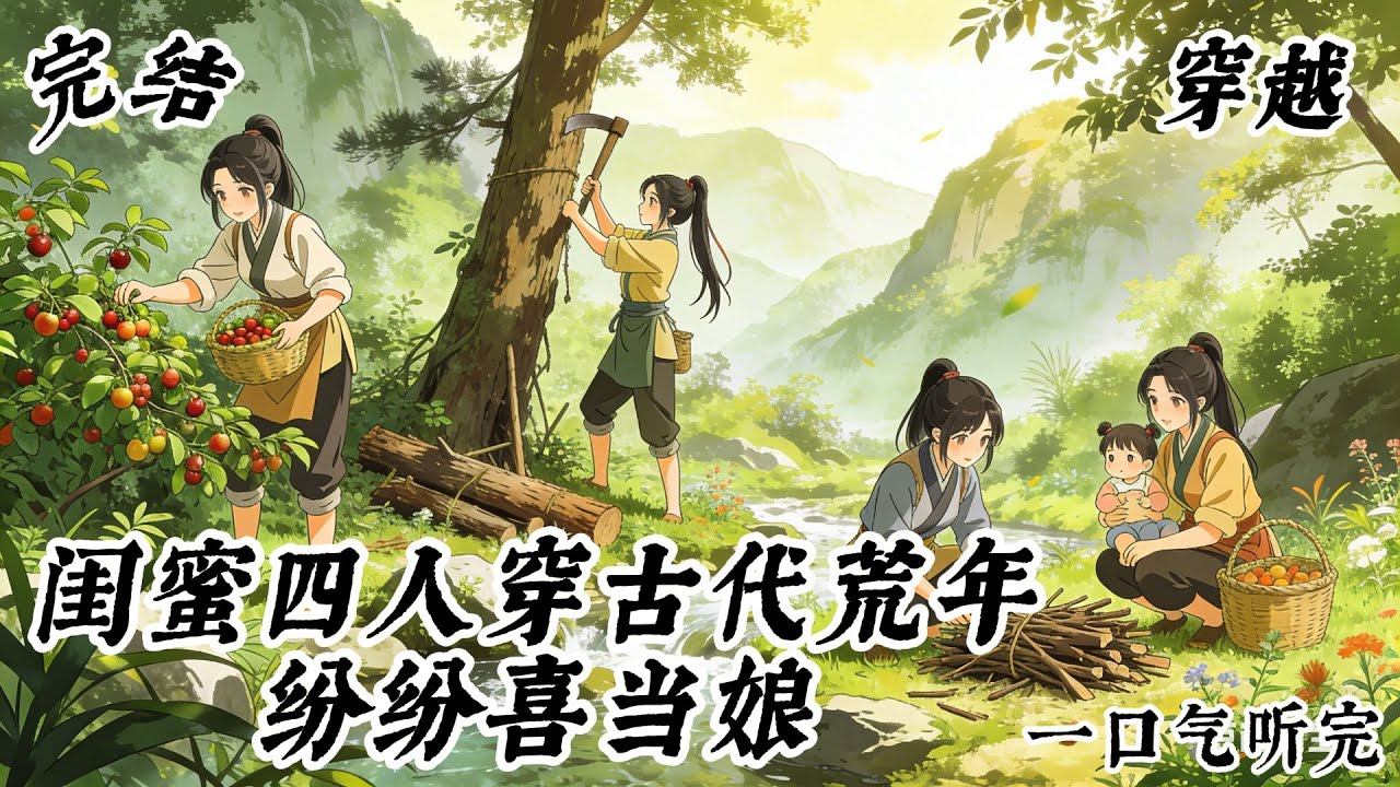 已完结《闺蜜四人穿古代荒年，纷纷喜当娘》#种田 #古代言情 #荒年 #穿越 现代四个单身有为女青年，一场同学会后醉酒醒来竟来到了另一个时代。更让她们没想到的是四个人皆身怀六甲，还没有原主记忆，那这……