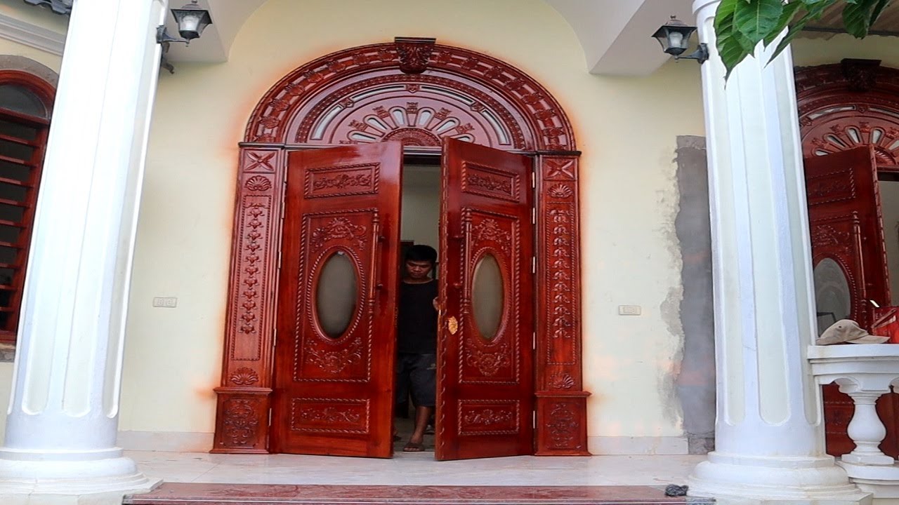 Extremely Large Woodworking Project-Building a Set of Exquisitely Carved Solid Wood Main Doors