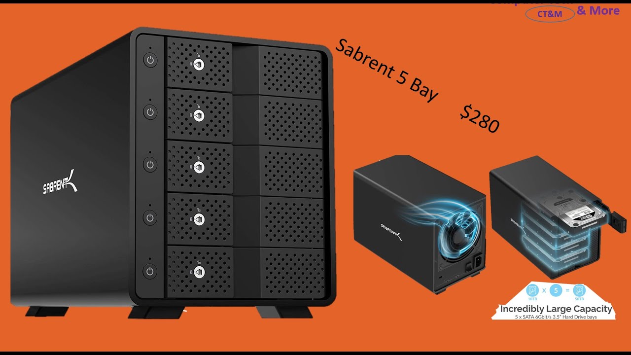Sabrent 5bay  (Its not a NAS but it is a DAS) (it doesn't have Raid but you get 5 independent HDD's)