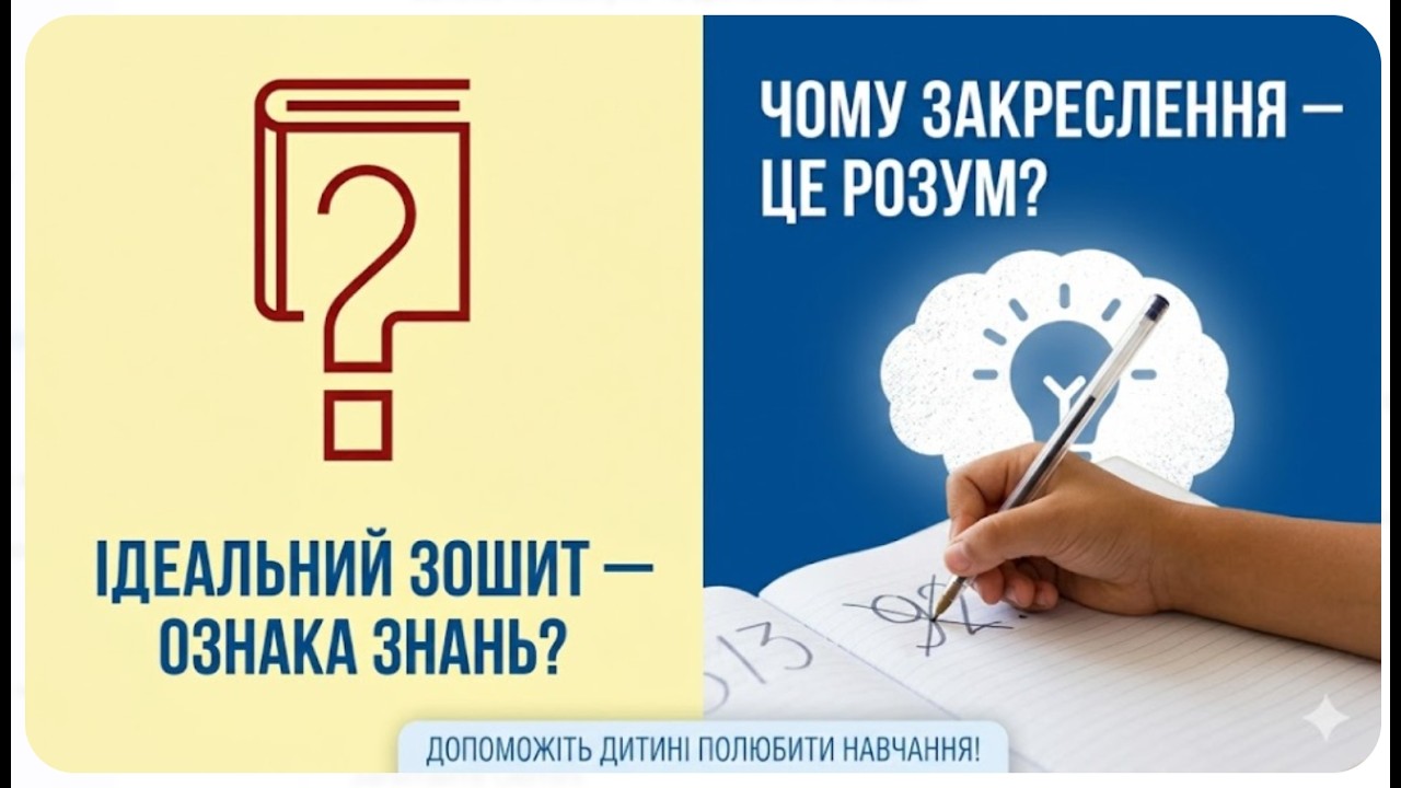 Право на помилку: Чому не можна сварити за бруд у зошиті?