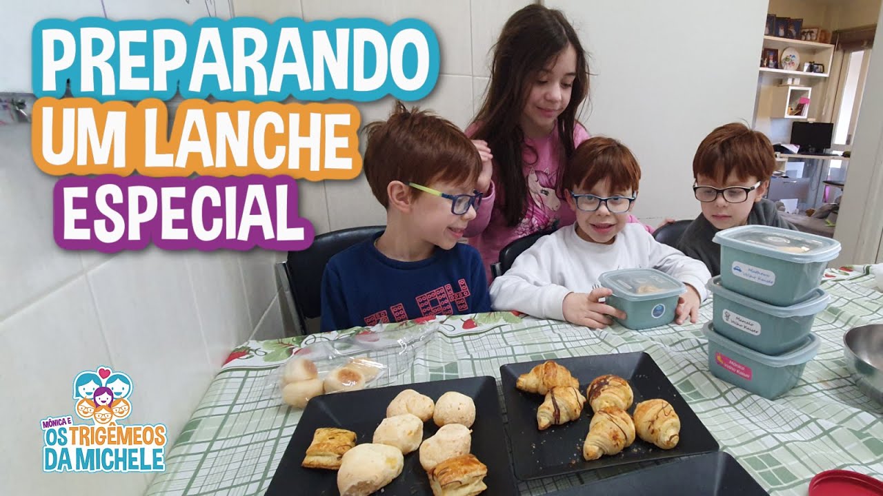 PREPARANDO LANCHEIRAS COM LANCHE ESPECIAL | Mônica e Os Trigêmeos da Michele