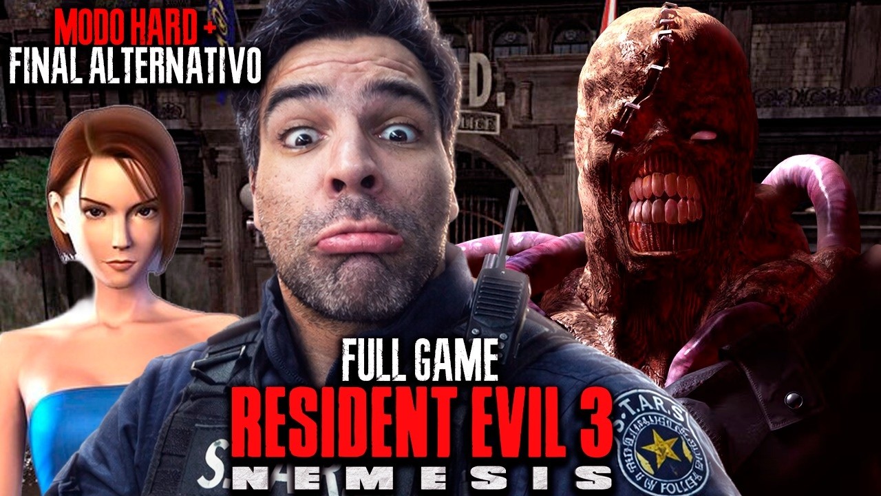 RESIDENT EVIL 3 (1999) JILL vs NEMESIS (JOGO COMPLETO)