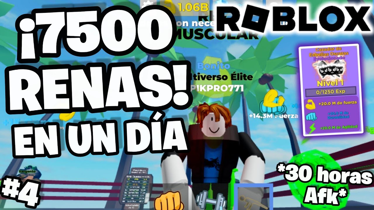 ¡Hice 7500 RENAS en un DÍA!💀🤯 💪MUSCLE LEGENDS💪 | ROBLOX