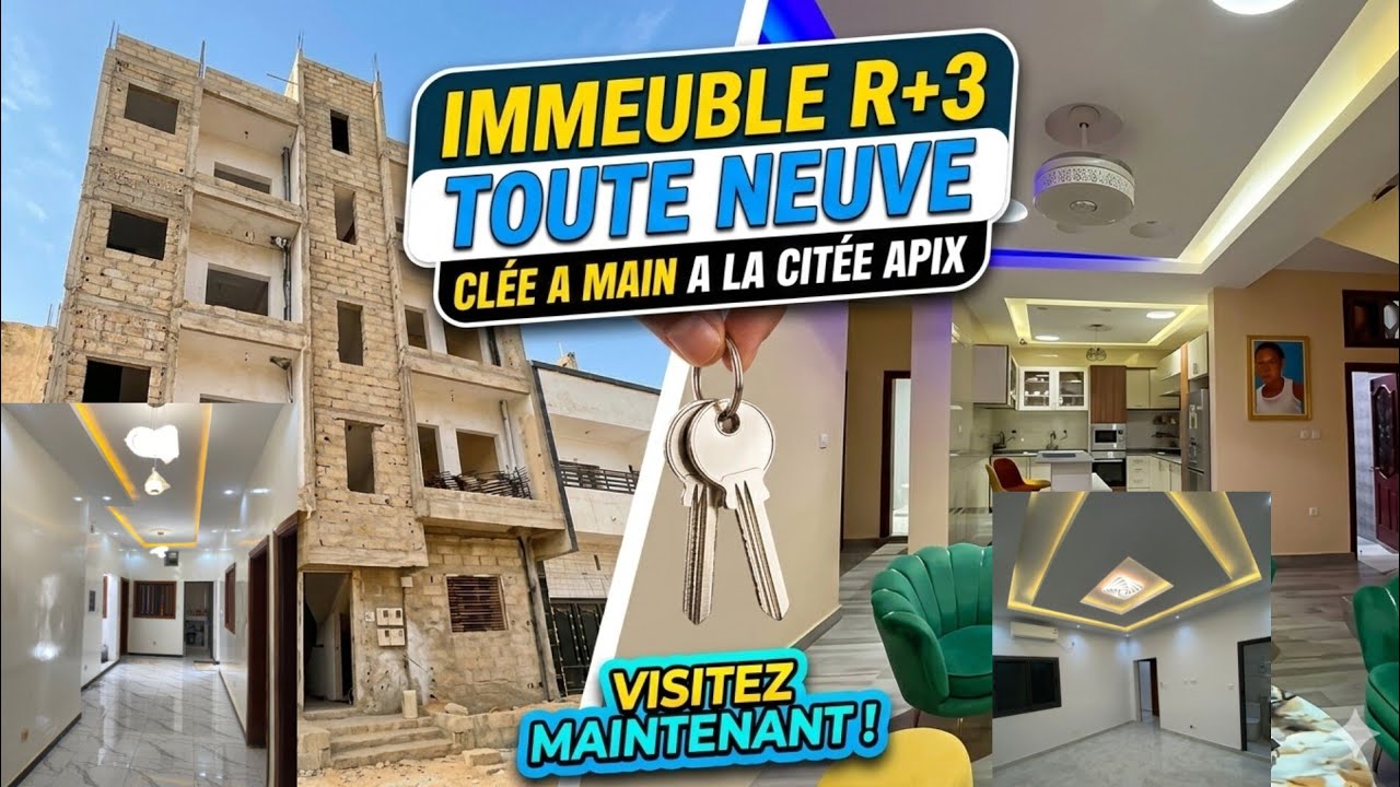 IMMEUBLE R+3 EN FACE ESPACE VERTE À VENDRE A LA CITÉE APIX A 175 MILLIONS 707983237