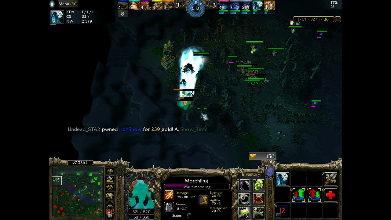 DotA 1 Atinad Morphling With Ultra Kill Iran Room Gameplay
