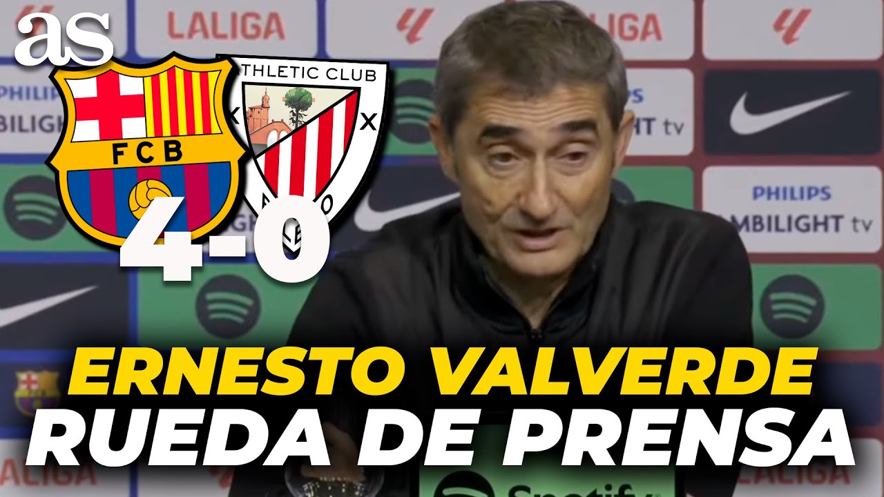 ERNESTO VALVERDE , RUEDA DE PRENSA completa hoy tras el FC BARCELONA 4 - ATHLETIC 0
