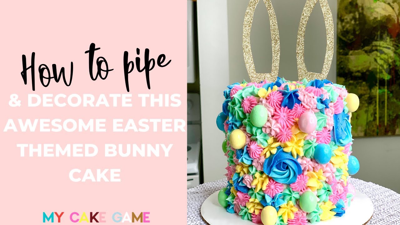 BUTTERCREAM EASTER BUNNY CAKE