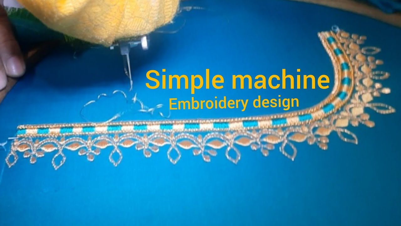 Simple machine embroidery design for blouse