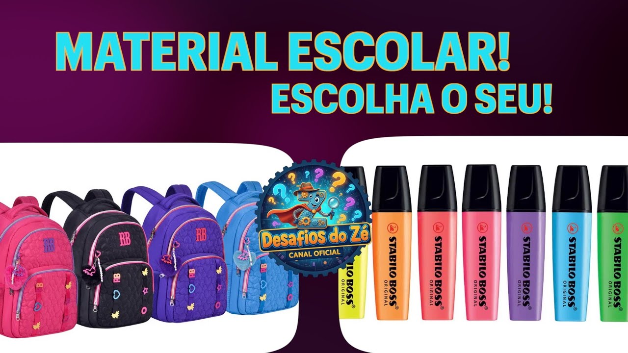 Material Escolar: 20 Escolhas Difíceis! Você Consegue Decidir?