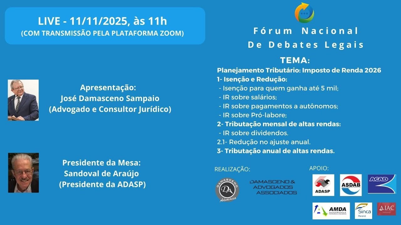 Fórum Nacional de Debates Legais 11/11/2025
