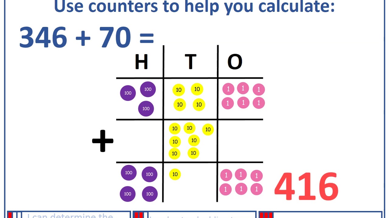 Add 3 digit and 2 digit numbers - crossing 100