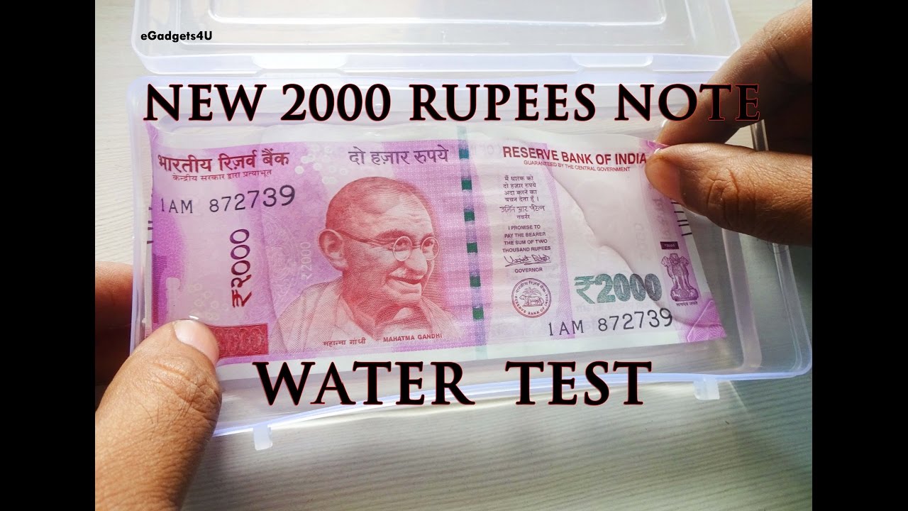 NEW 2000 RUPEES NOTE WATER TEST | Is It WATERPROOF?