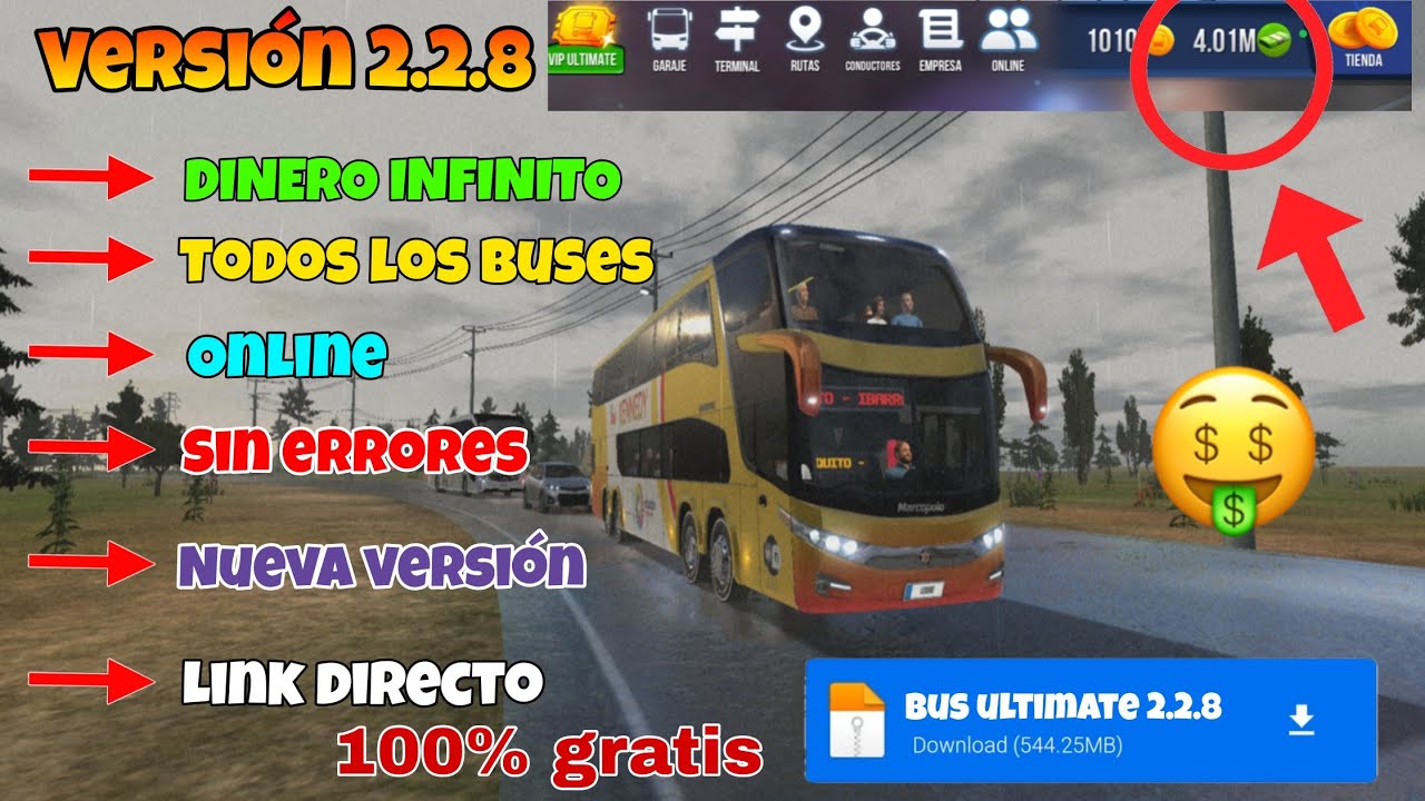 Descarga Bus Simulator Ultimate V 2.2.8 Mod Apk DINERO INFINITO Todo desbloqueado 😱  link directo