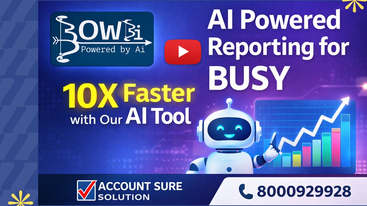 Reports 10x faster with our AI powered tool integrates with BUSY Accounting Software