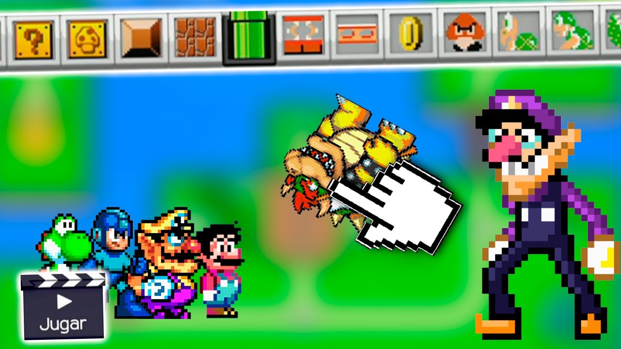 En este MARIO MAKER puedes JUGAR con 36 PERSONAJES 😮 smbx2