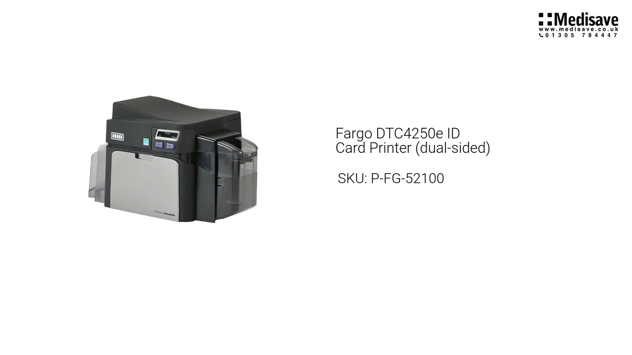 Fargo DTC4250e ID Card Printer dual sided P FG 52100