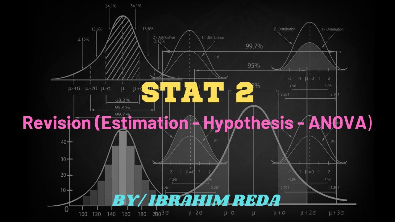 Stat 2 | Revision (Estimation - Hypothesis - ANOVA ) | Ibrahim Reda
