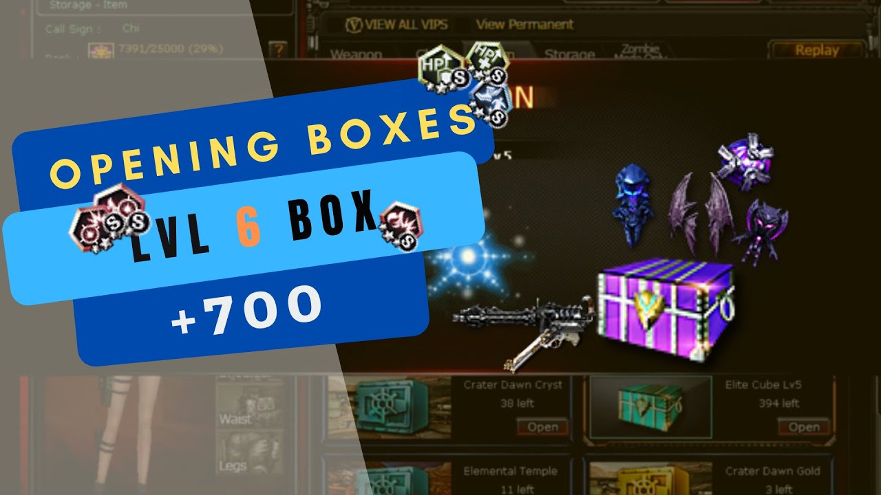 CrossFire West: Elite PVE Mode ( ZM Ranked ) Opening 700 Lvl 6 boxes