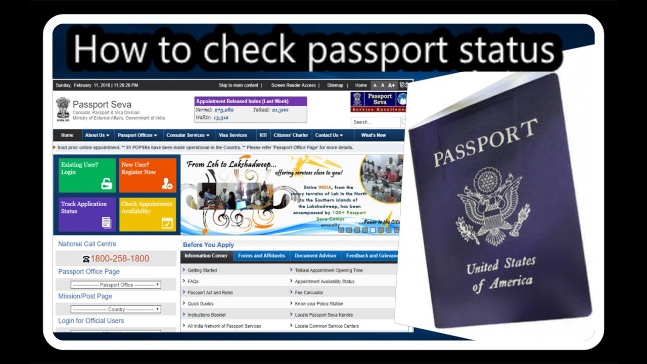 How to check passport status online