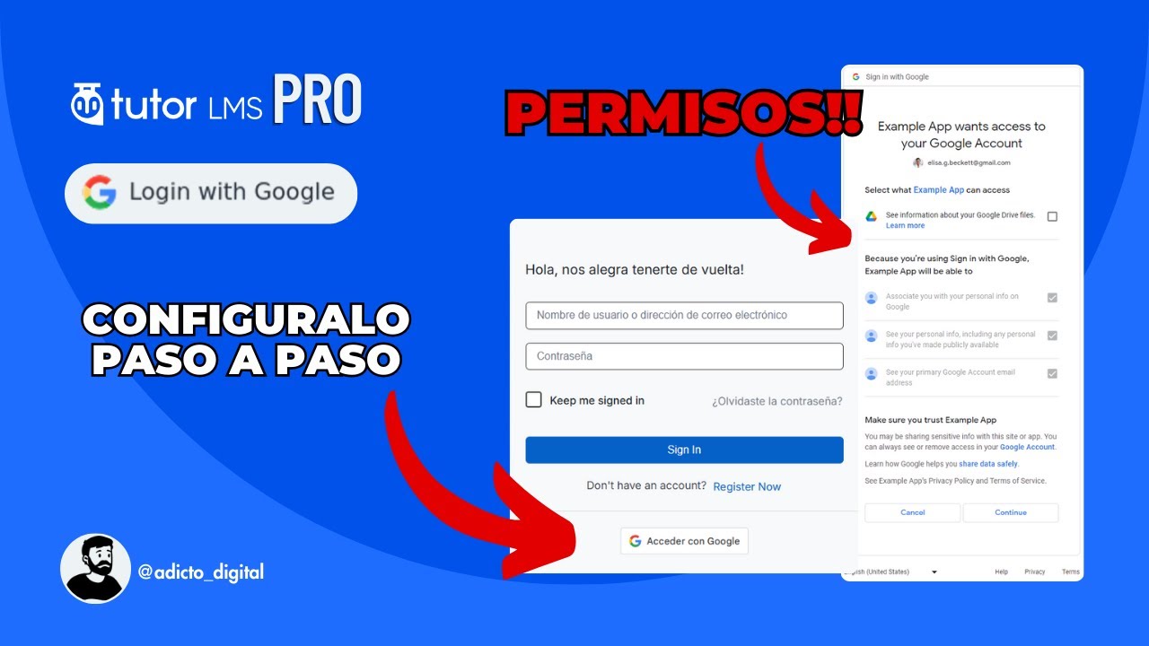Cómo Añadir Iniciar Sesión con Google en Tutor LMS Pro | Social Login Paso a Paso [2025]
