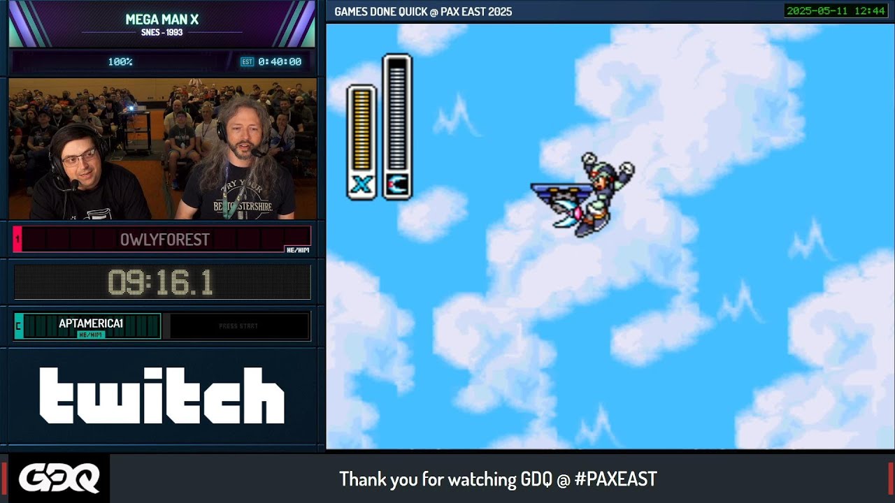 GDQ @ PAX East 2025 – Mega Man X 100% Speedrun
